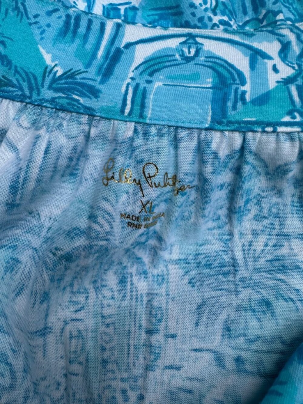 Lilly Pulitzer Lindy Dress Amalfi Blue Sunny State Of Mind XL New - Picture 6 of 11
